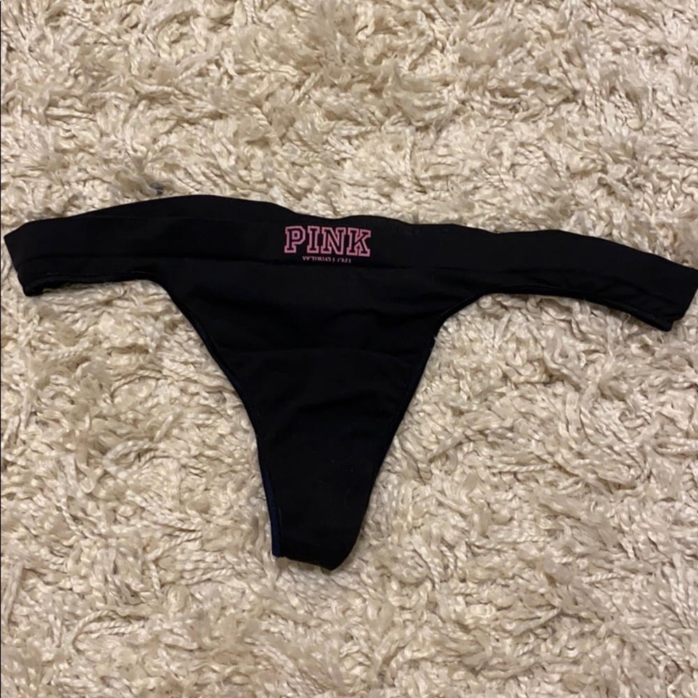 Pink Victoria Secret Black Thong